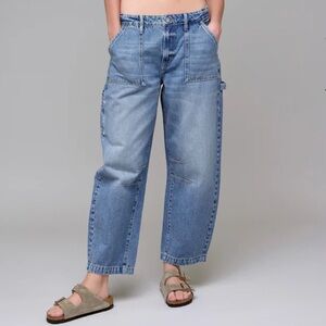 HIDDEN Sammie cropped barrel jean 27 blue medium vintage classic crop balloon
